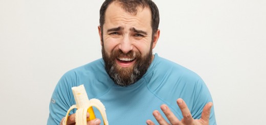man-unhappy-about-eating-a-banana